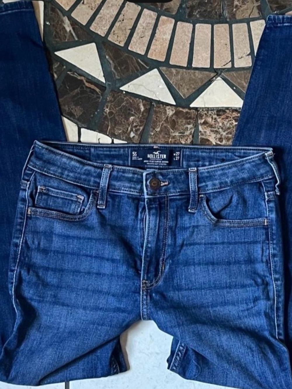 Hollister Women's Dark Blue Skinny Jeans